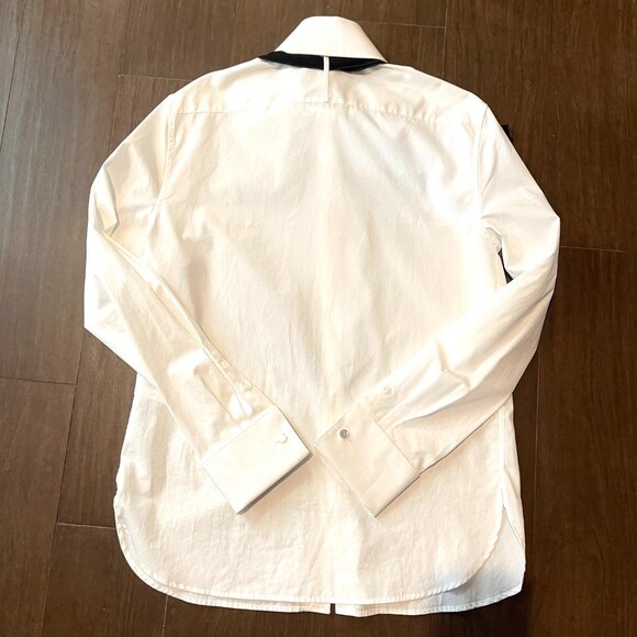 NWOT $995 Ralph Lauren Purple label Cormac Bow White Shirt - Picture 14 of 17